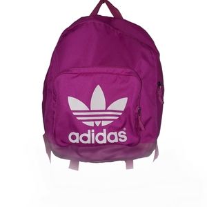 adidas Originals Pink and White Backpack with Trefoil Logo